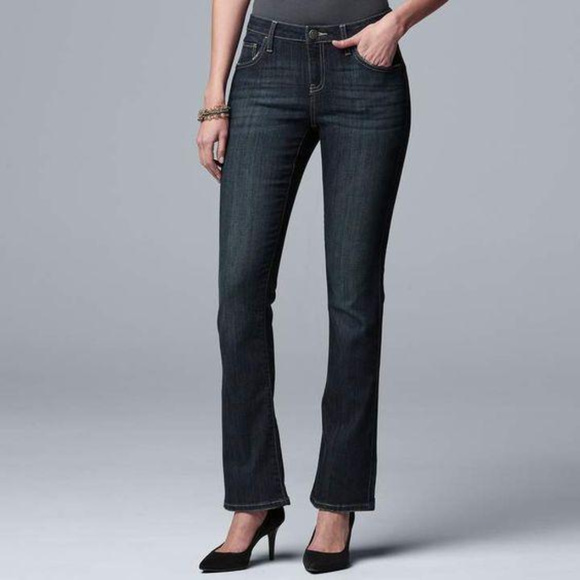 SOLD Simply Vera Wang Blue Midrise Bootcut Jeans - Picture 6 of 6